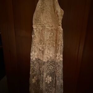 Faeriesty Peach Lace Dress